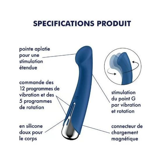Vibrateur à Mouvement - Satisfyer - Spinning G-Spot 1 Satisfyer Sensations plus