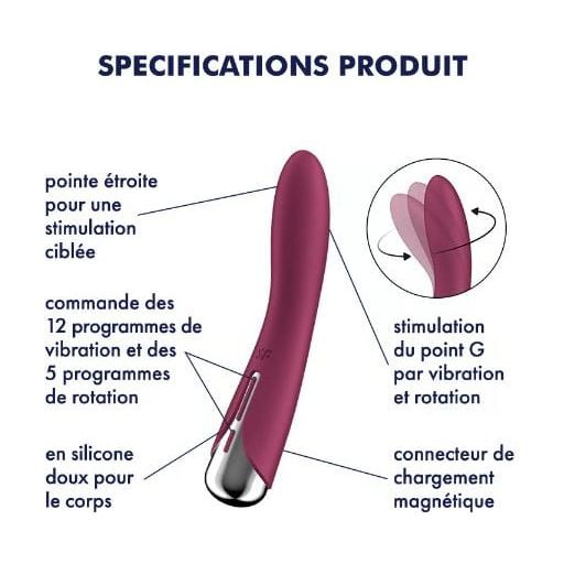 Vibrateur à Mouvement - Satisfyer - Spinning Vibe 1 Satisfyer Sensations plus