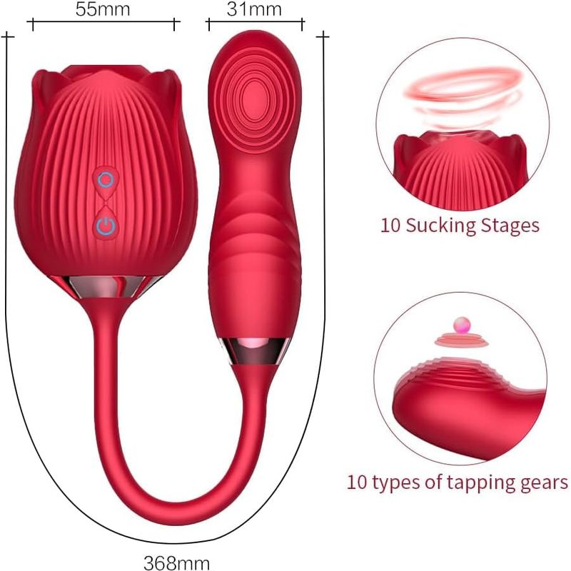 Vibrateur à Succion et Mouvement  -  Secwell - Le Roméo Flower Finger Secwell Sensations plus