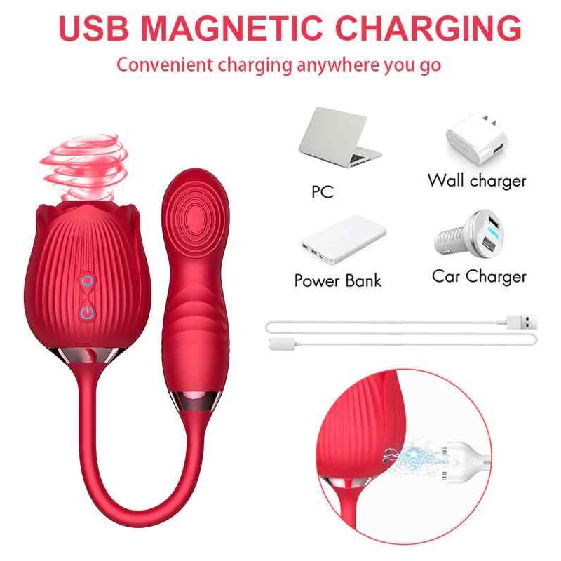 Vibrateur à Succion et Mouvement  -  Secwell - Le Roméo Flower Finger Secwell Sensations plus