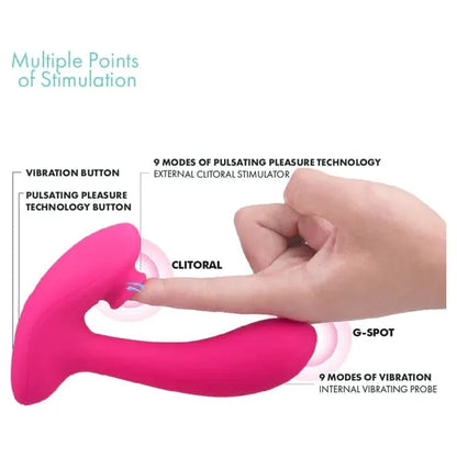 Vibrateur à Succion - Pure Love - Stacy's Dog - Pulsating Pleasure Dual Vibrator BMS Factory Sensations plus