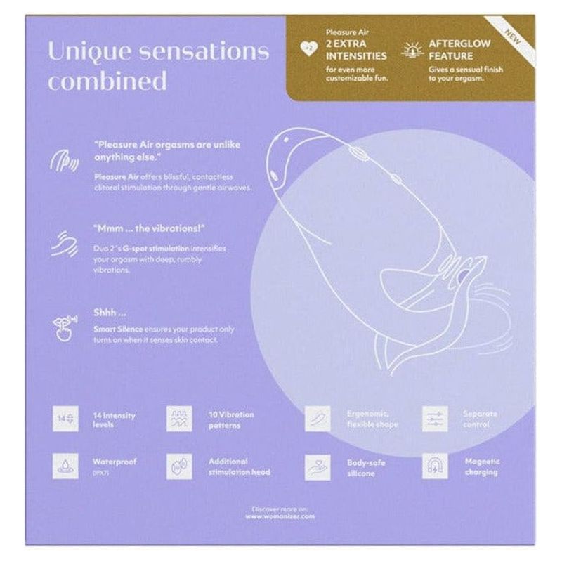 Vibrateur à Succion - Womanizer - Duo 2 Womanizer Sensations plus