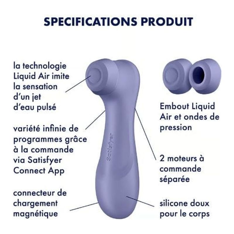 Vibrateur a Succions - Satisfyer - Pro 2 Generation 3 Connect App Satisfyer Sensations plus
