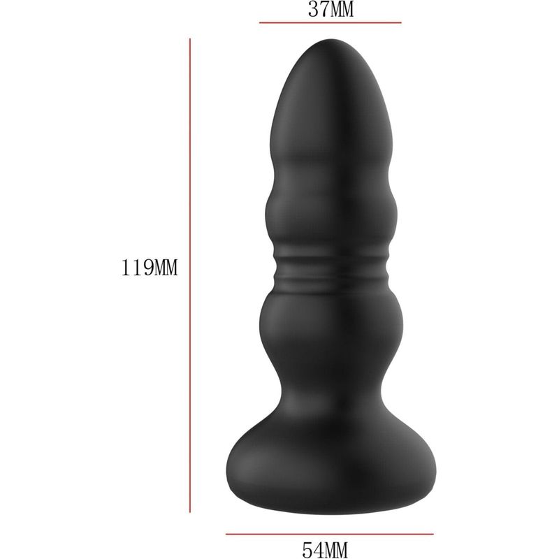 Vibrateur Anal à distance - Secwell - Thrusting Anal Plug Remote Control Led Secwell Sensations plus