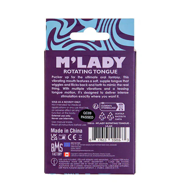 Vibrateur avec Mouvements - M’Lady Rotating Tongue | Langue Rotative & Vibrations Ciblées M’Lady Sensations plus