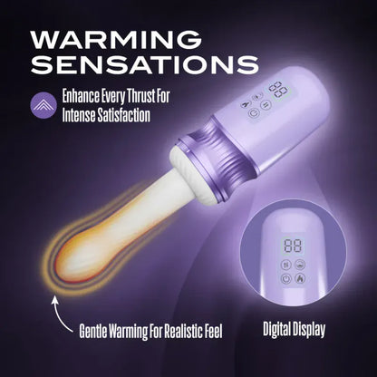 Vibrateur Chauffant & Va-et-Vient - Temptasia Violet Vixen | Jusqu’à 800 Coups par Minute Temptasia Sensations plus