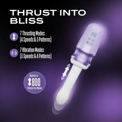 Vibrateur Chauffant & Va-et-Vient - Temptasia Violet Vixen | Jusqu’à 800 Coups par Minute Temptasia Sensations plus