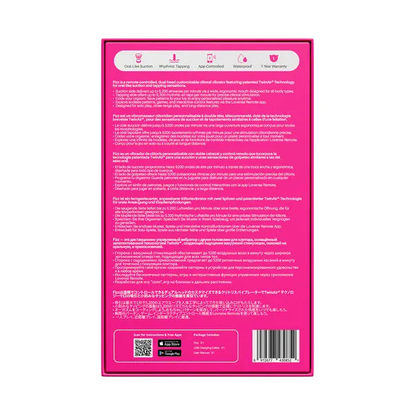 Vibrateur Clitoridien Succion & Tapotement -  Fizz 2-en-1 | LOVENSE Lovense Sensations plus