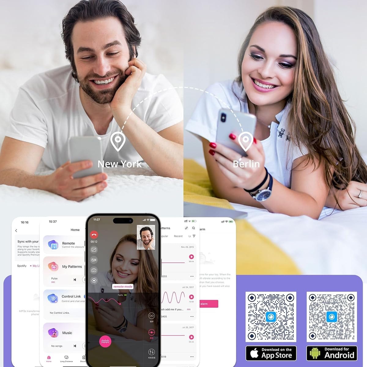 Vibrateur Double Extrémité - Hyphy Lovense | Puissant & Connecté pour Clitoris & Point G Lovense Sensations plus