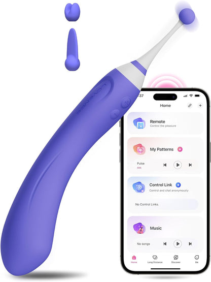 Vibrateur Double Extrémité - Hyphy Lovense | Puissant & Connecté pour Clitoris & Point G Lovense Sensations plus
