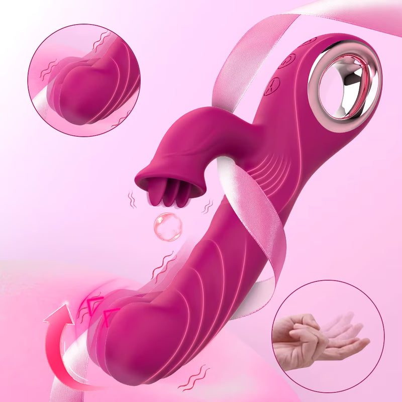 Vibrateur Double Stimulation 3-en-1 - Duo Passion | Point G & Clitoris Osez-Vous Sensations plus