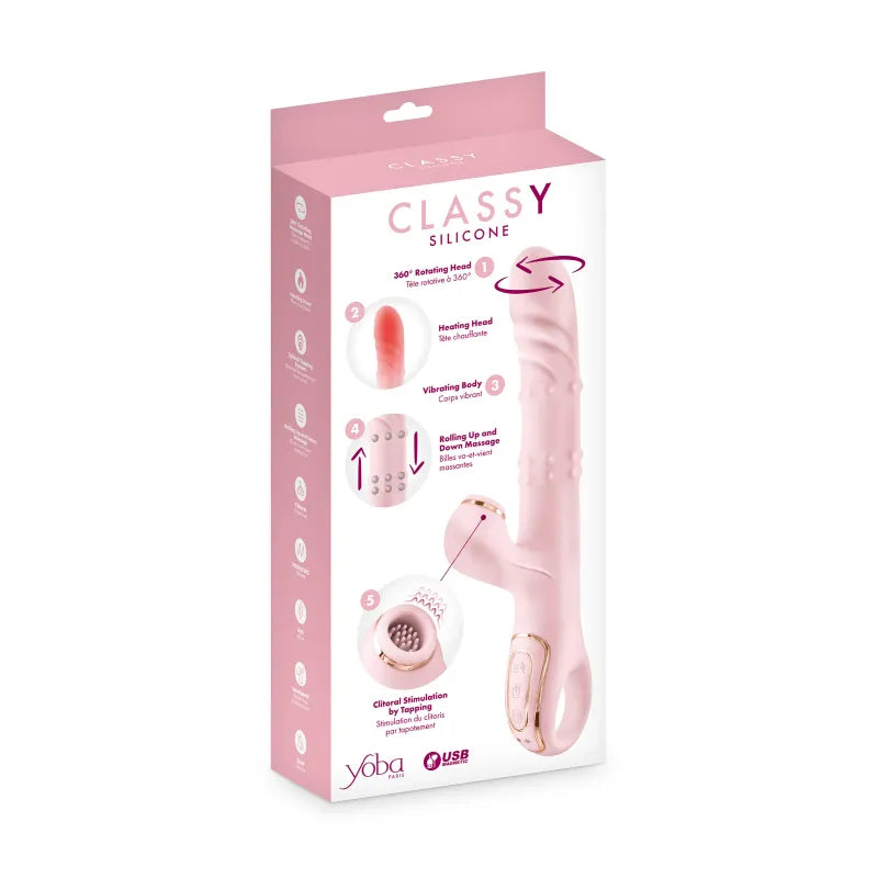 Vibrateur Double Stimulation 5-en-1 - Yoba Classy | 5 Fonctions Avancées Multi-Orgasmes Yoba Paris Sensations plus