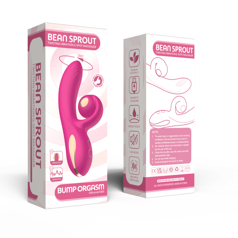 Vibrateur Double Stimulation - Bean Sprout | Clitoris & Point G & Rotation Vaginale Secwell Sensations plus