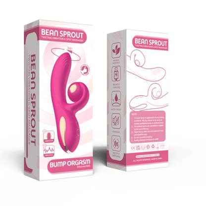 Vibrateur Double Stimulation - Bean Sprout | Clitoris & Point G & Rotation Vaginale Secwell Sensations plus