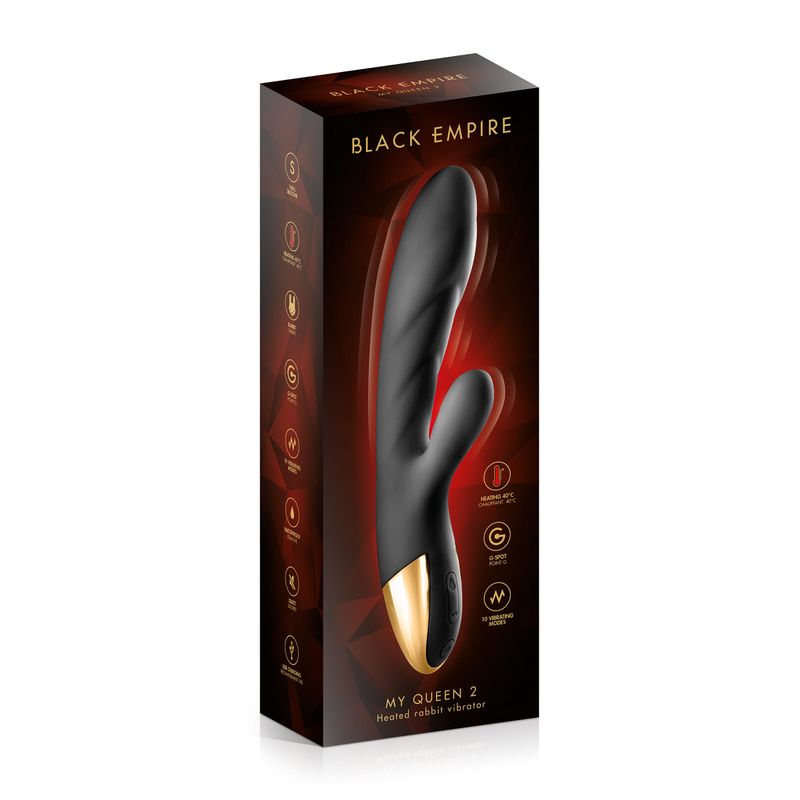 Vibrateur Double Stimulation Chauffant - Black Empire My Queen 2 | Clitoris & Point G Black Empire Sensations plus