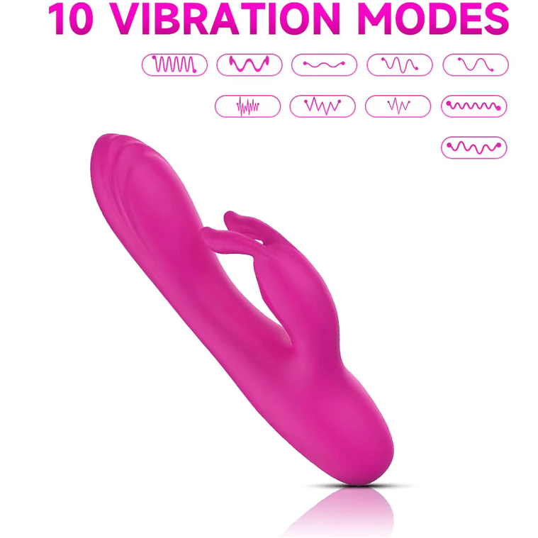 Vibrateur Double Stimulation - Mini Rabbit | 10 Modes de Vibration Puissant, Clitoris & Point G Secwell Sensations plus