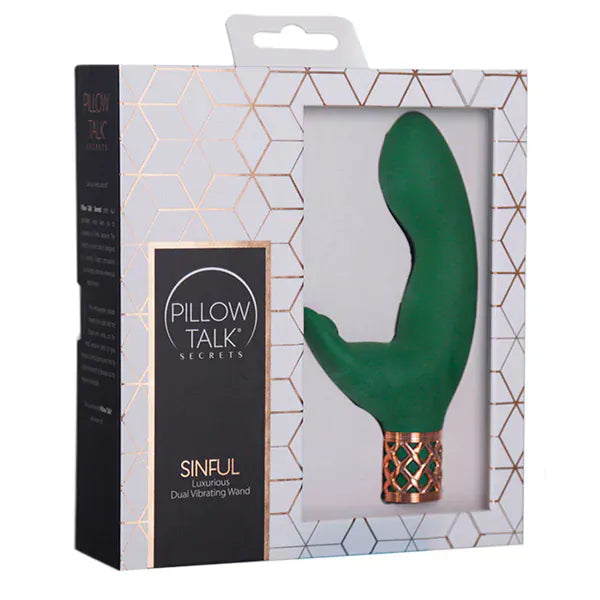 Vibrateur Double Stimulation - Pillow Talk Secrets Sinful | Point G & Clitoris Pillow Talk Sensations plus