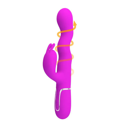 Vibrateur Double Stimulation - Pretty Love Laursen | Mouvements d’Ondulation Internes Pretty Love Sensations plus