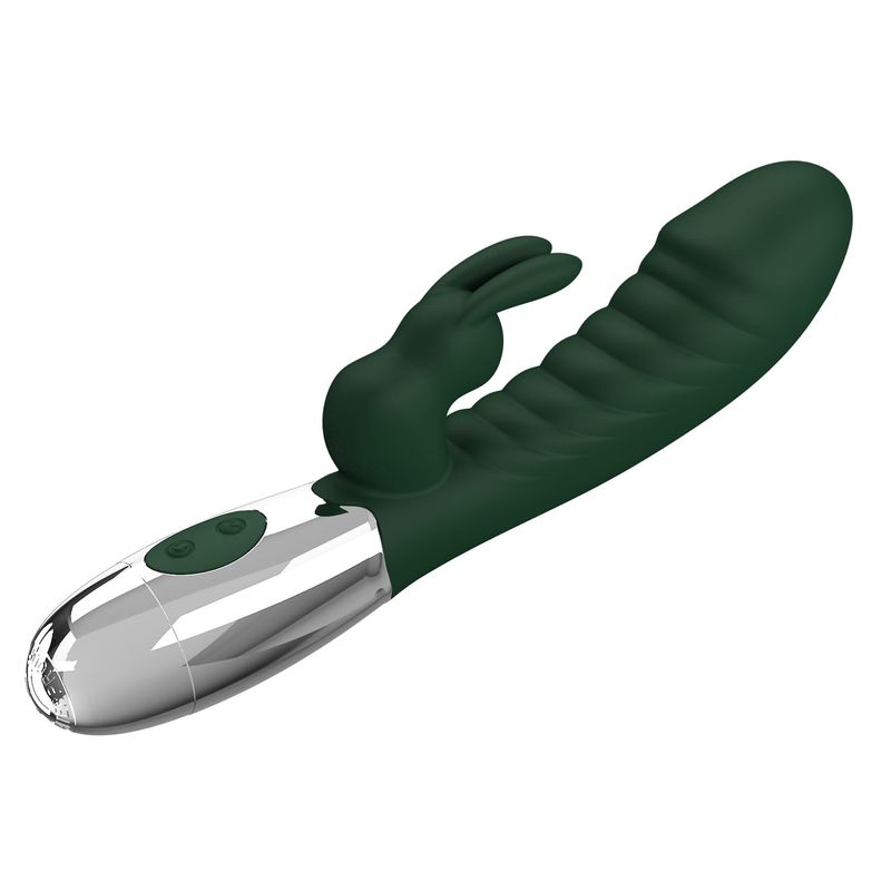 Vibrateur Double Stimulation - Pretty Love Naughty Bunny | 2 Moteurs 30 Modes Rechargeable Pretty Love Sensations plus