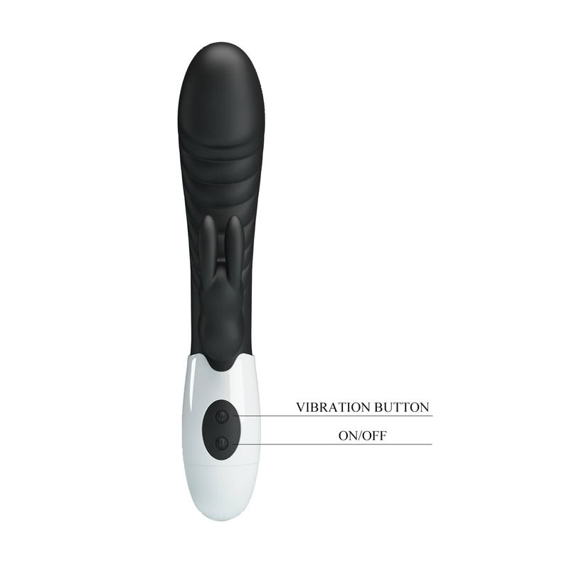 Vibrateur Double Stimulation - Pretty Love Naughty Bunny | 30 Modes, 2 Moteurs Pretty Love Sensations plus