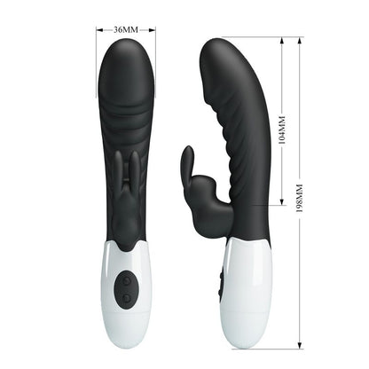 Vibrateur Double Stimulation - Pretty Love Naughty Bunny | 30 Modes, 2 Moteurs Pretty Love Sensations plus