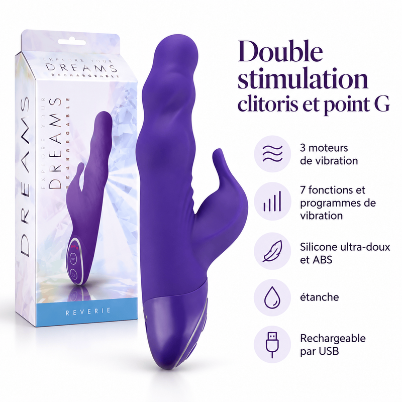 Vibrateur Double Stimulation - Reverie | Seven Creations Explore Your Dream Sensations plus