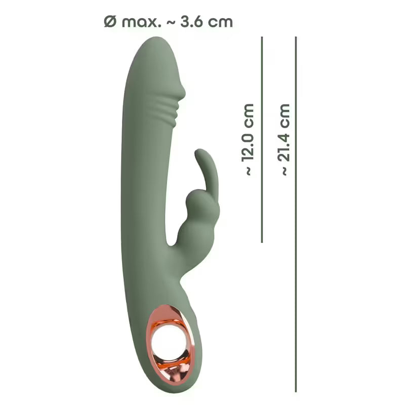 Vibrateur Double Stimulation - Slim Rabbit Olive | Vaginal & Clitoris, 10 modes & Étanche You2Toys Sensations plus