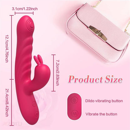 Vibrateur Double Stimulation & Va-et-Vient - Le Performant Lapin | Point G & Clitoris Secwell Sensations plus