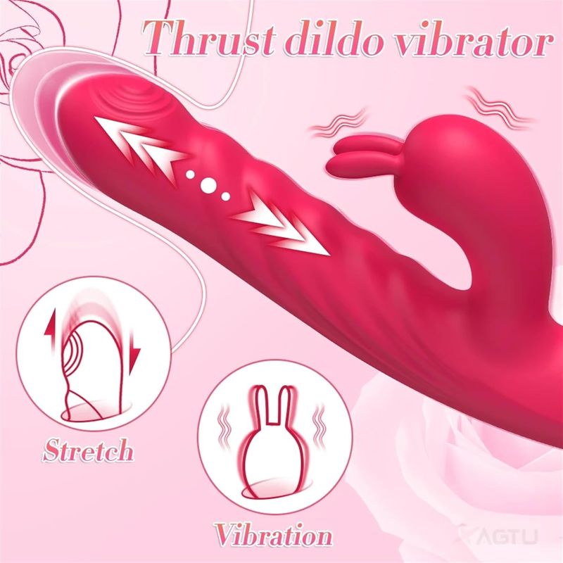 Vibrateur Double Stimulation & Va-et-Vient - Le Performant Lapin | Point G & Clitoris Secwell Sensations plus