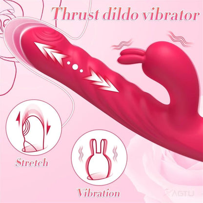 Vibrateur Double Stimulation & Va-et-Vient - Le Performant Lapin | Point G & Clitoris Secwell Sensations plus