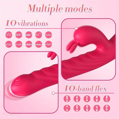 Vibrateur Double Stimulation & Va-et-Vient - Le Performant Lapin | Point G & Clitoris Secwell Sensations plus