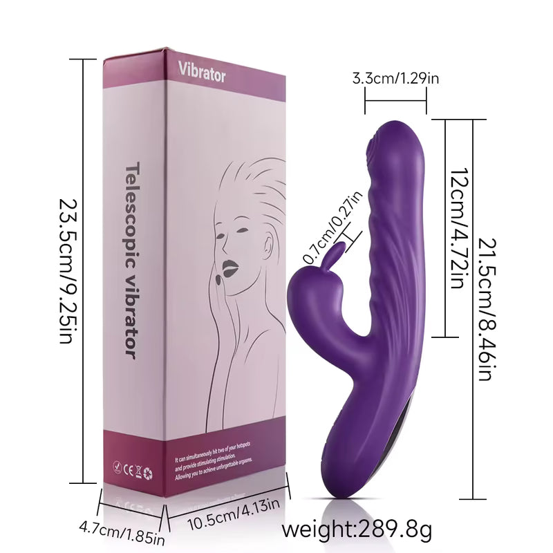 Vibrateur Double Stimulation & Va-et-Vient - Le Performant Lapin | Point G & Clitoris Secwell Sensations plus