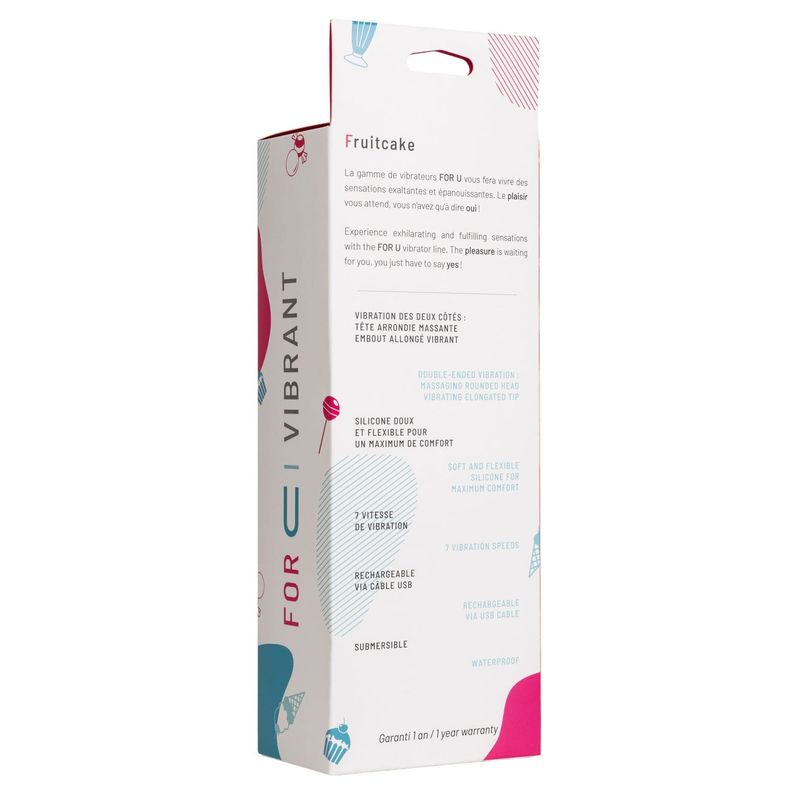Vibrateur Double Stimulation Wand 2 en 1 -  Fruitcake | Adore U For U Adore U - For U Sensations plus