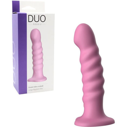 Vibrateur – Duo Grand Vibro Ondulé | 10 Vibrations & Harnais Compatible Adore U DUO Sensations plus
