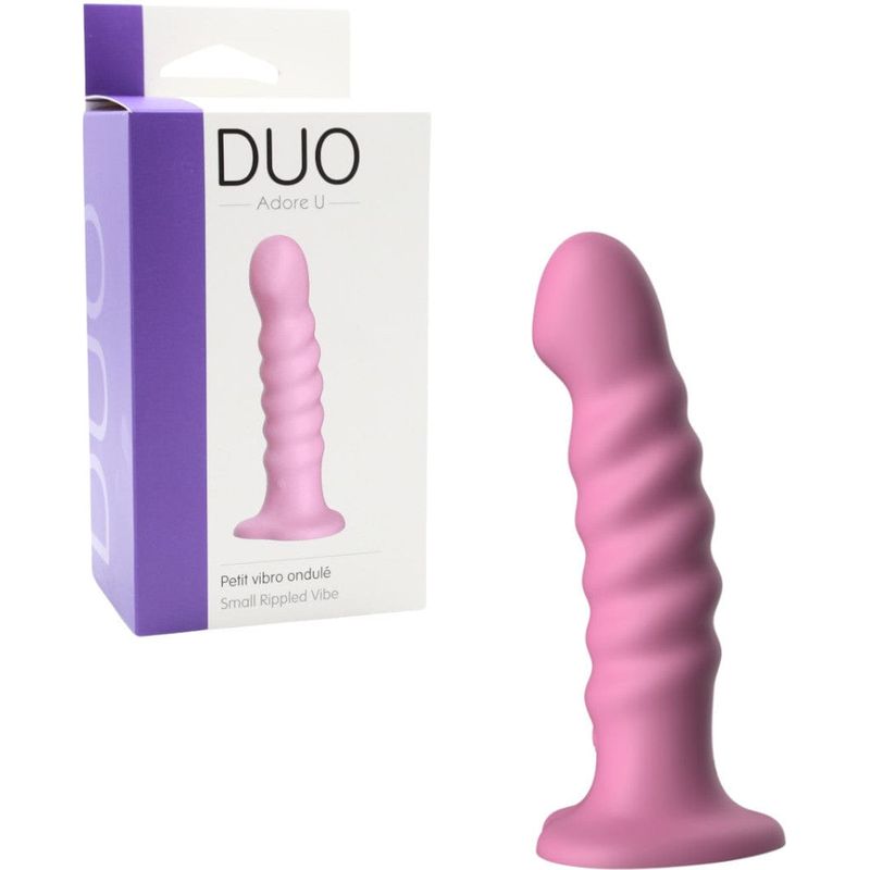 Vibrateur - Duo Petit Vibro Ondulé | 10 Vibrations & Harnais Compatible Adore U DUO Sensations plus