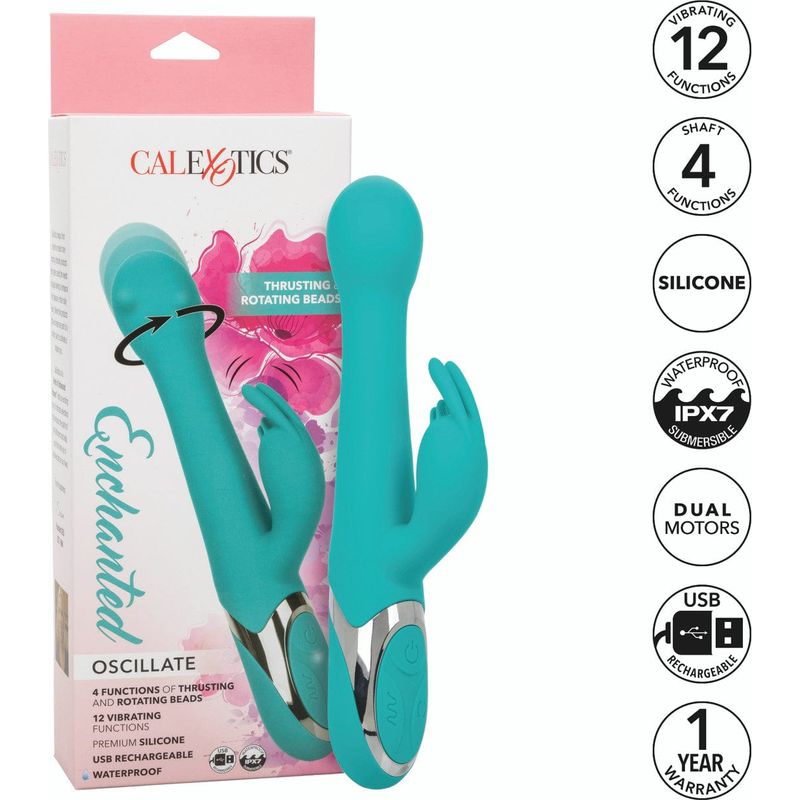Vibrateur Lapin - Calexotics - Enchanted Oscillate CalExotics Sensations plus