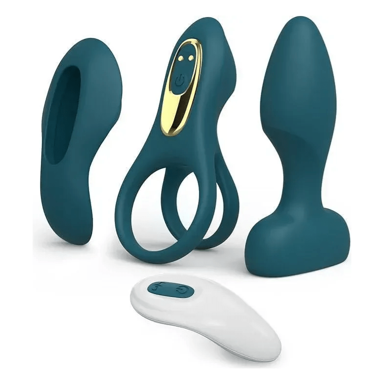 Vibrateur - Maxikit Couple Vibrator Kit | Kit 3-en-1 à distance & Plaisir Partagé Stacy's Dog Sensations plus