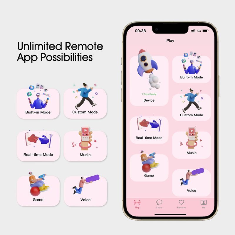 Vibrateur Polyvalent Connecté - La Vague du Plaisir + APP | Stimulateur Intense & Innovant WInYI Sensations plus
