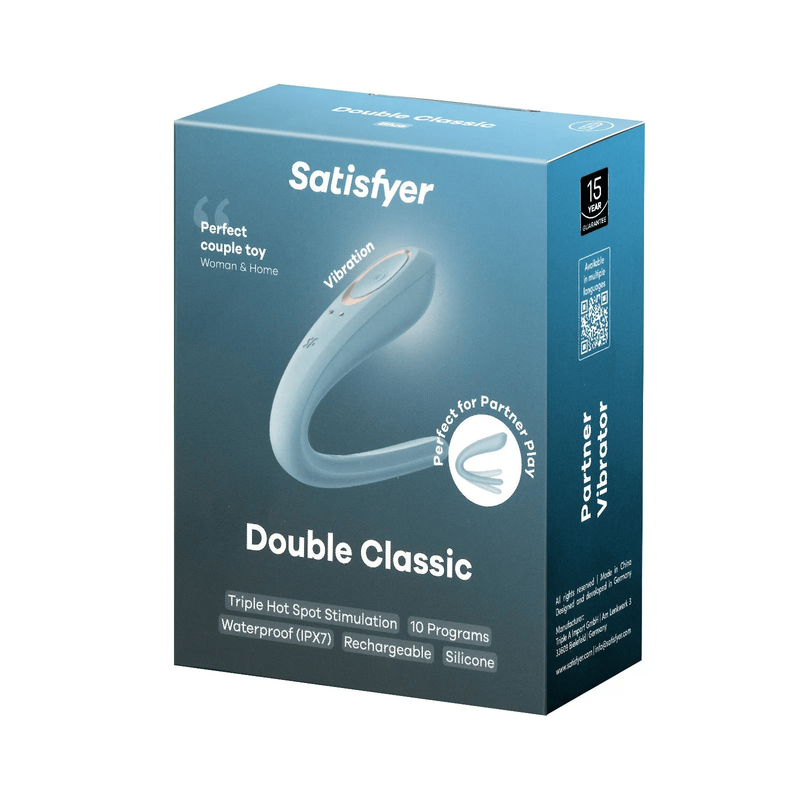 Vibrateur pour Couples - Satisfyer Double Classic | Double Stimulation Clitoris & Point G Satisfyer Sensations plus