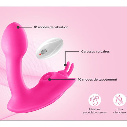 Vibrateur pour Culotte 3-en-1 - Butterfly de Yoba Paris | Clitoris, Vulve & Point G Yoba Paris Sensations plus