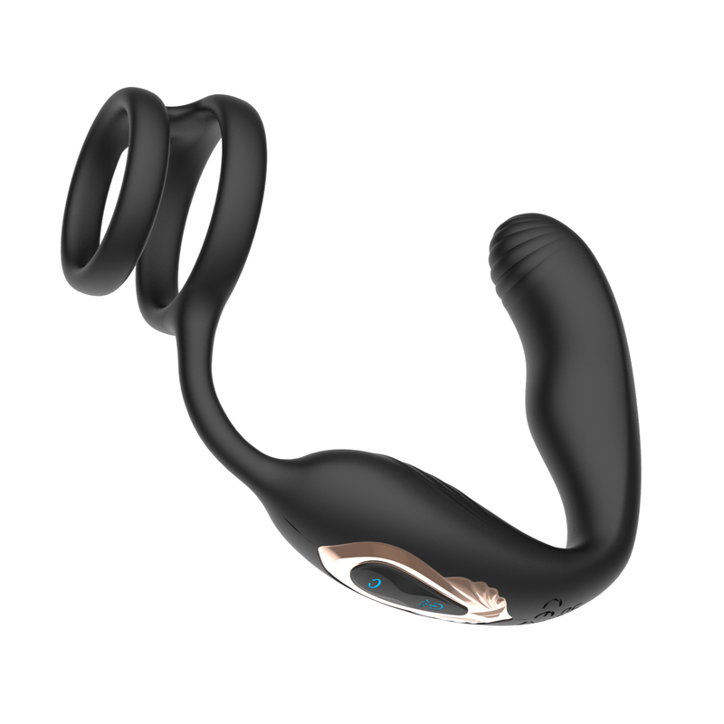 Vibrateur Prostate 360° - Becky Buckle Ring | Double Moteur & Anneau Pénien Secwell Sensations plus