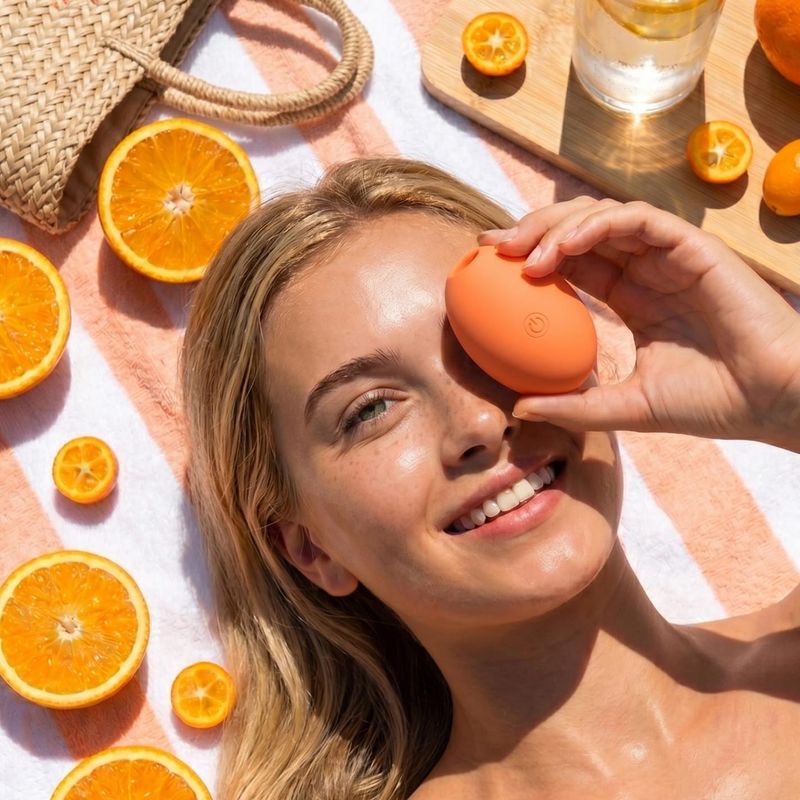Vibrateur Pulsations d’Air Clitoridien - Orange | Bella Squeeze Bella Vibe Sensations plus