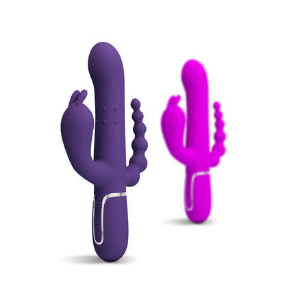 Vibrateur Triple Stimulation - Pretty Love Cammy | Clitoris, Point G, Anal & Perles Roulantes Pretty Love Sensations plus