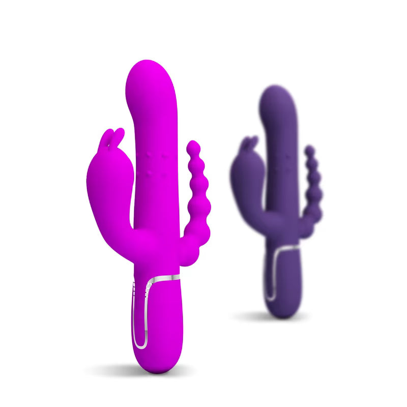 Vibrateur Triple Stimulation - Pretty Love Cammy | Clitoris, Point G, Anal & Perles Roulantes Pretty Love Sensations plus