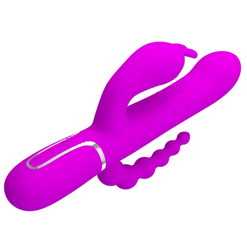 Vibrateur Triple Stimulation - Pretty Love Cammy | Clitoris, Point G, Anal & Perles Roulantes Pretty Love Sensations plus