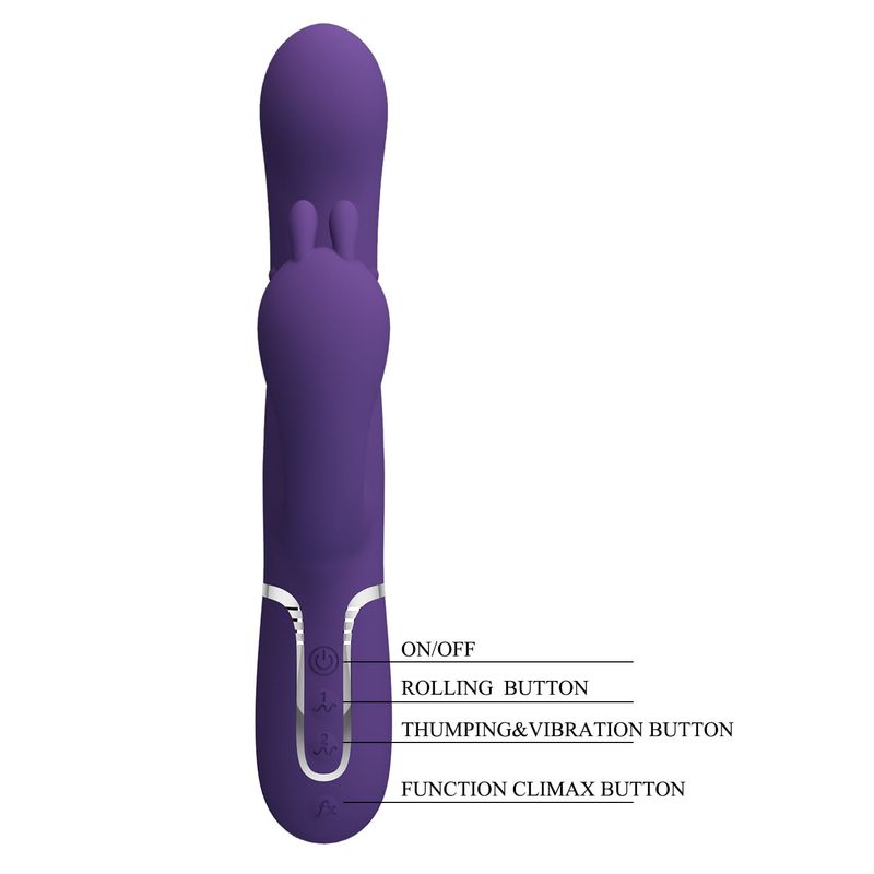 Vibrateur Triple Stimulation - Pretty Love Cammy | Clitoris, Point G, Anal & Perles Roulantes Pretty Love Sensations plus