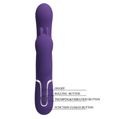 Vibrateur Triple Stimulation - Pretty Love Cammy | Clitoris, Point G, Anal & Perles Roulantes Pretty Love Sensations plus