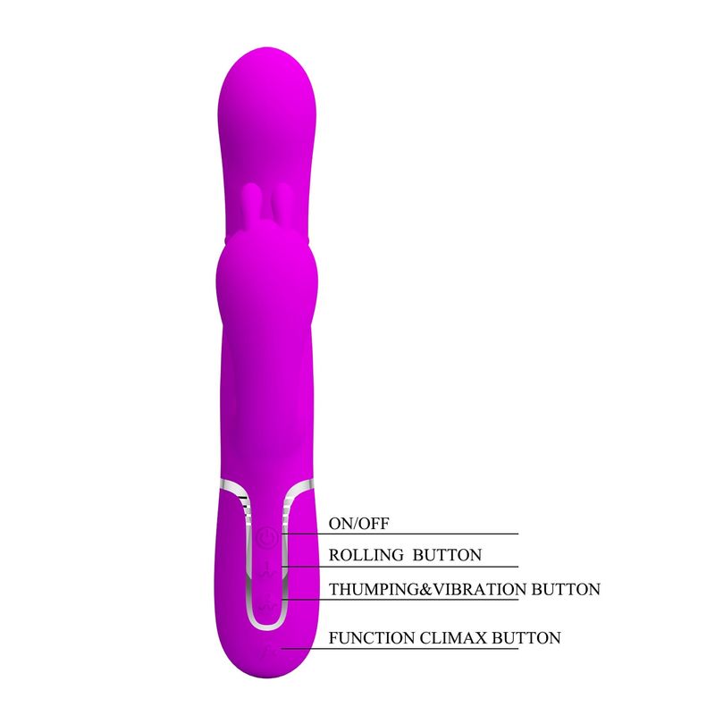 Vibrateur Triple Stimulation - Pretty Love Cammy | Clitoris, Point G, Anal & Perles Roulantes Pretty Love Sensations plus