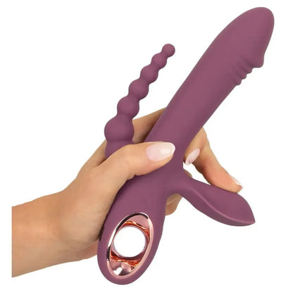 Vibrateur Triple Stimulation - Slim Triple Plum | Clitoridienne, Vaginale & Anale You 2 Toys Sensations plus