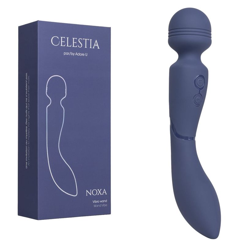 Vibrateur Wand 2 en 1 - Celestia Noxa Adore U | Clitoris ou Vaginale Celestia - Adore U Sensations plus